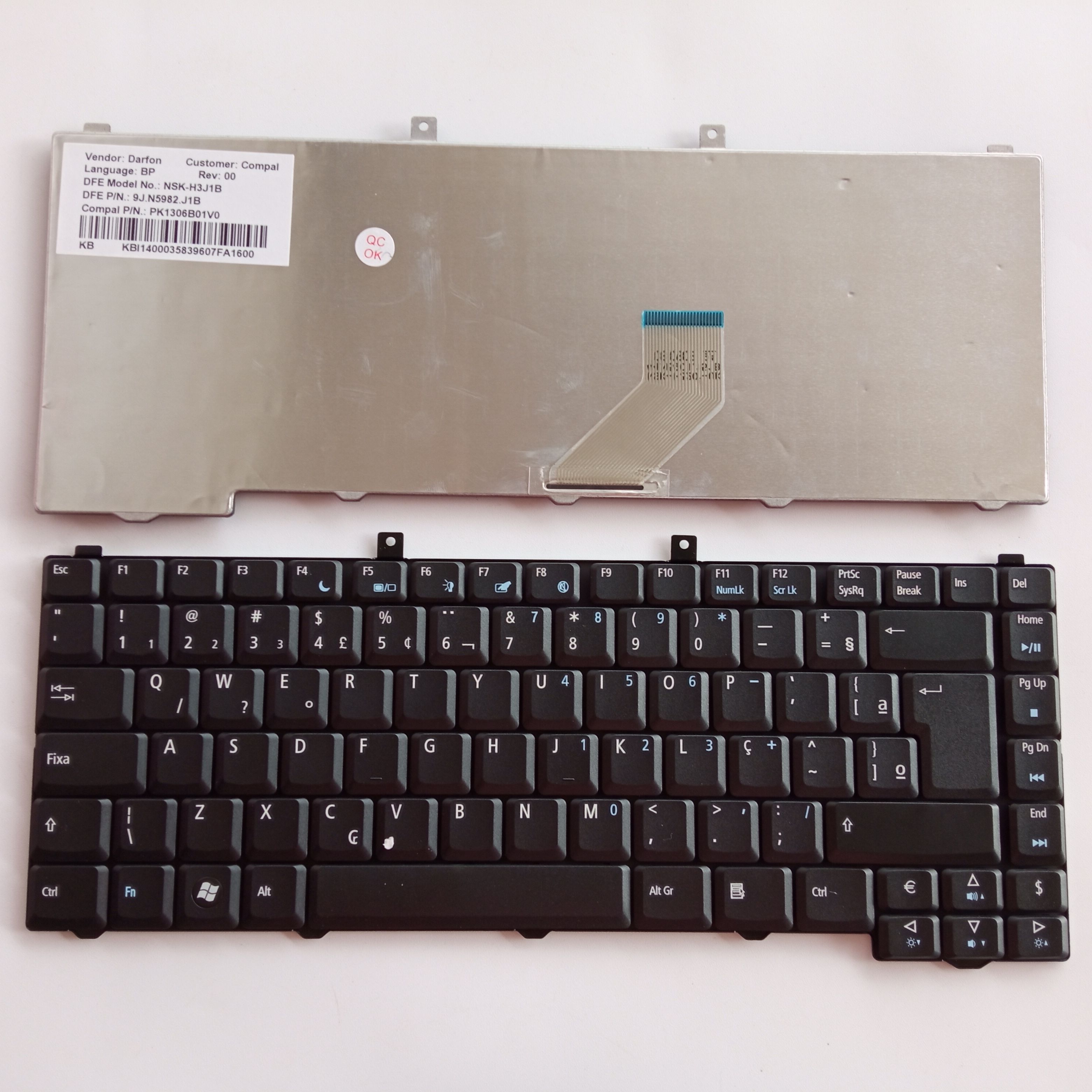 Picture of New Replacement Laptop Keyboard For ACER 3100/5100/1681/3600/5515 BLACK BR Layout